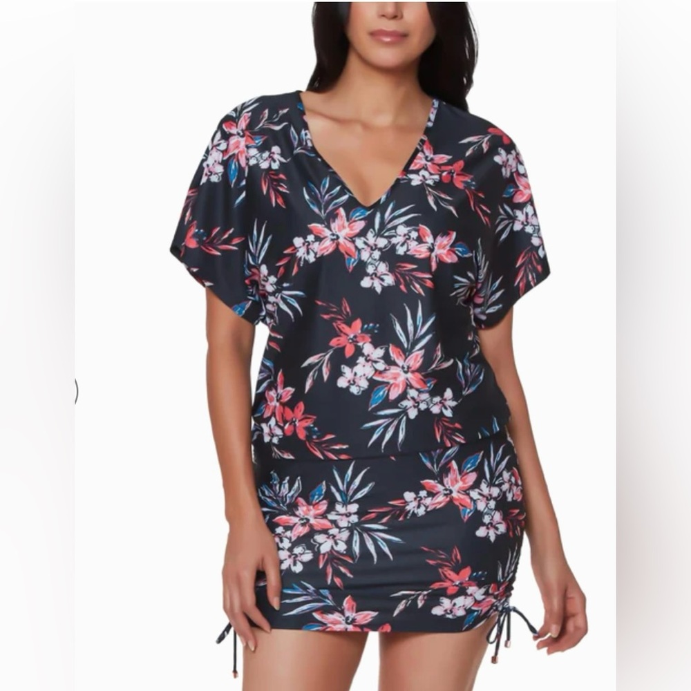 BAR III Woman’s Floral Print Caftan Cover-Up